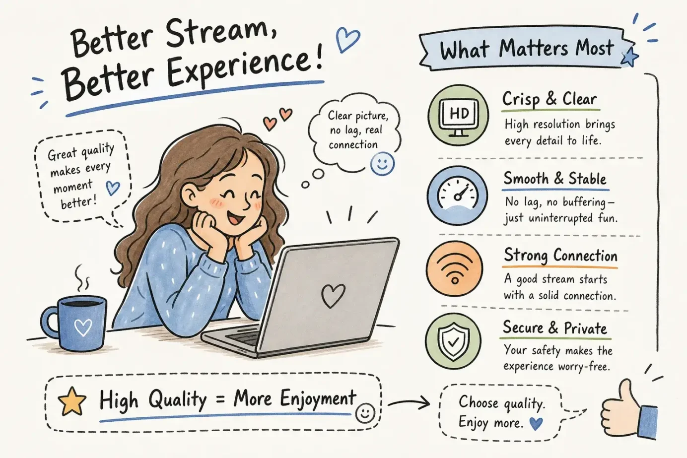 High-quality cam streams: what every viewer should know
