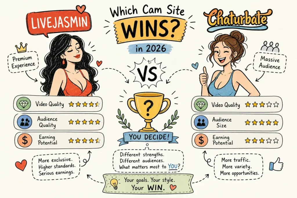 LiveJasmin vs Chaturbate: Which Cam Site Wins in 2026?