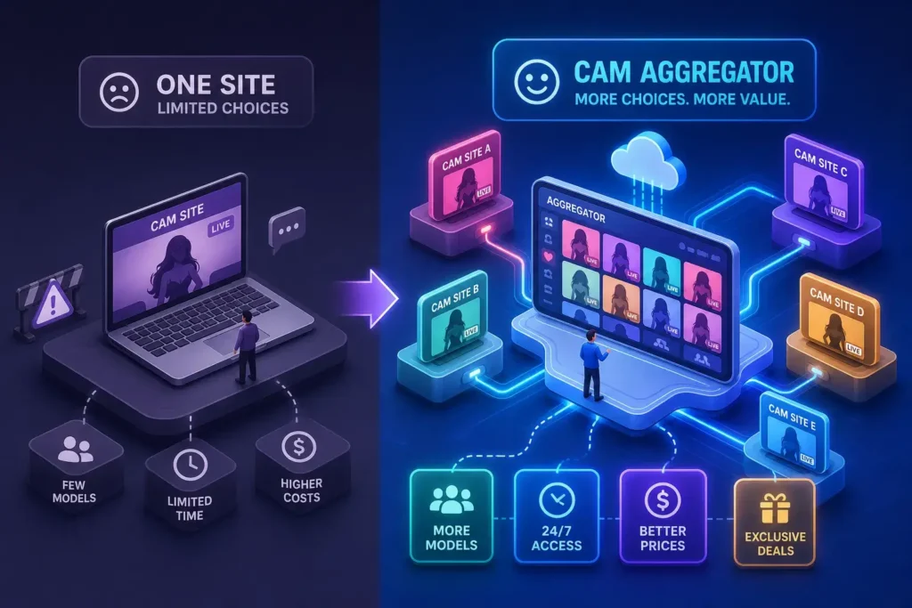 Why a cam aggregator beats sticking to one cam site